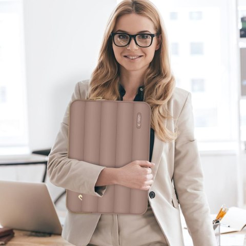 Torba pokrowiec Puffy na laptopa 13-14'' + etui na akcesoria - brązowy