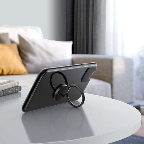 Uchwyt ring podstawka do smartfona Magnetic Phone Ring - czarny