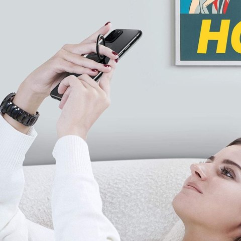 Uchwyt ring podstawka do smartfona Magnetic Phone Ring - czarny