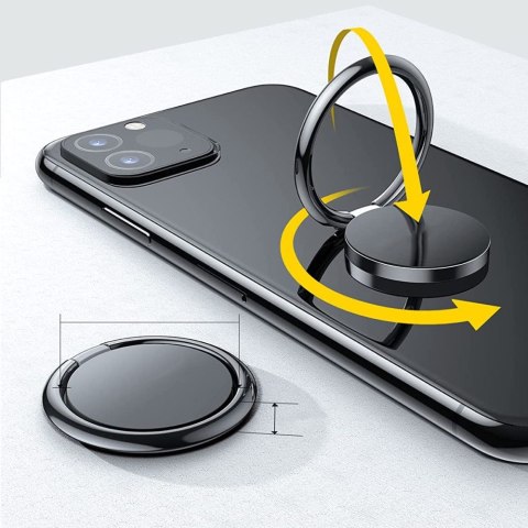 Uchwyt ring podstawka do smartfona Magnetic Phone Ring - różowy