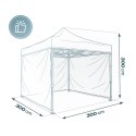 Pawilon ogrodowy 3 scianki 3 x 3m szary Plonos