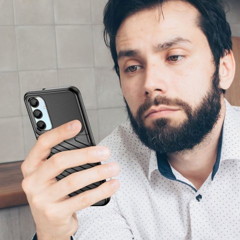 Etui silikonowe pancerny pokrowiec na Samsung Galaxy A26 Thunder Case - czarny