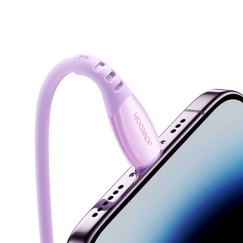 Kabel przewód USB-A - iPhone Lightning Vibrant Series 3A 1.2m - fioletowy
