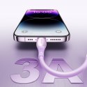 Kabel przewód USB-A - iPhone Lightning Vibrant Series 3A 1.2m - fioletowy