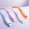 Kabel przewód USB-A - iPhone Lightning Vibrant Series 3A 1.2m - fioletowy