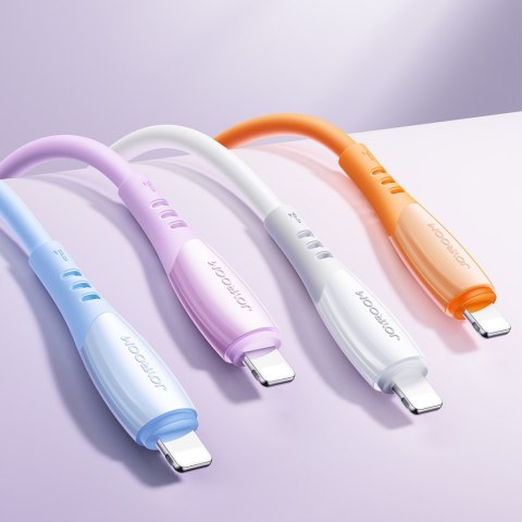 Kabel przewód USB-A - iPhone Lightning Vibrant Series 3A 1.2m - fioletowy