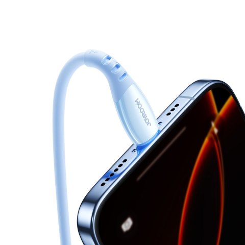 Kabel przewód USB-A - iPhone Lightning Vibrant Series 3A 1.2m - niebieski
