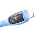 Kabel przewód USB-A - iPhone Lightning Vibrant Series 3A 1.2m - niebieski