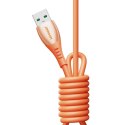 Kabel przewód USB-A - iPhone Lightning Vibrant Series 3A 1.2m - pomarańczowy
