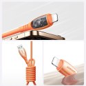 Kabel przewód USB-A - iPhone Lightning Vibrant Series 3A 1.2m - pomarańczowy