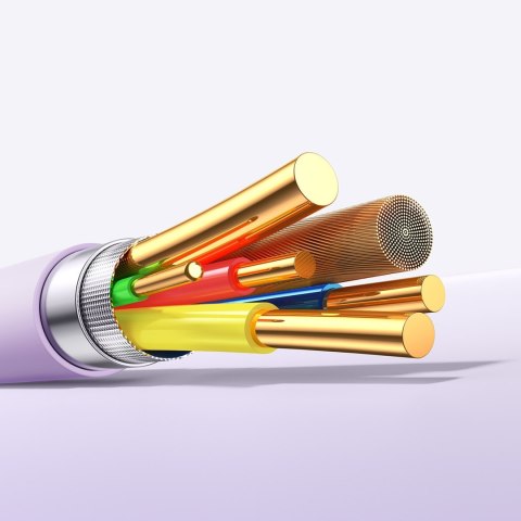 Kabel przewód USB-C - iPhone Lightning Vibrant Series 30W 1.2m - fioletowy