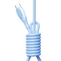 Kabel przewód USB-C - iPhone Lightning Vibrant Series 30W 1.2m - niebieski
