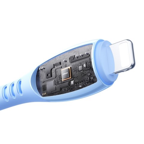 Kabel przewód USB-C - iPhone Lightning Vibrant Series 30W 1.2m - niebieski