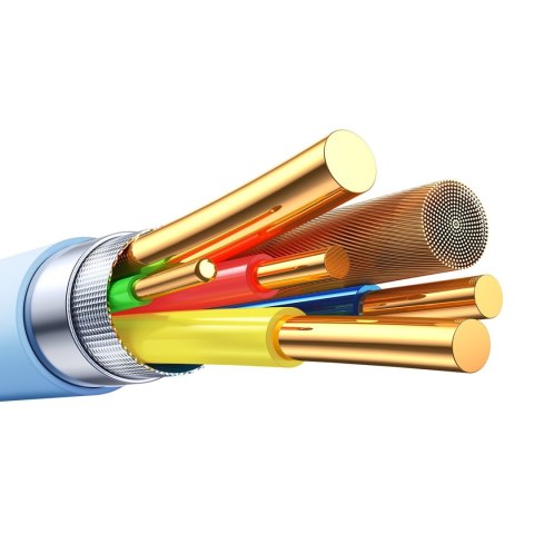 Kabel przewód USB-C - iPhone Lightning Vibrant Series 30W 1.2m - niebieski