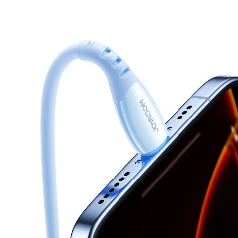 Kabel przewód USB-C - iPhone Lightning Vibrant Series 30W 1.2m - niebieski