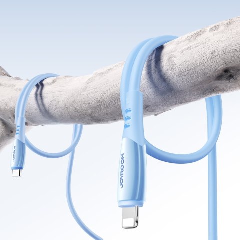 Kabel przewód USB-C - iPhone Lightning Vibrant Series 30W 1.2m - niebieski