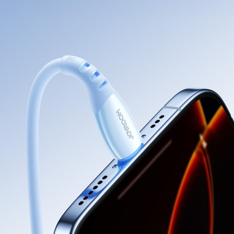 Kabel przewód USB-C - iPhone Lightning Vibrant Series 30W 1.2m - niebieski