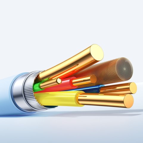 Kabel przewód USB-C - iPhone Lightning Vibrant Series 30W 1.2m - niebieski