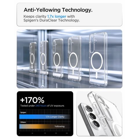 Etui pokrowiec na Samsung Galaxy S26 Ultra Hybrid Mag MagSafe - przezroczysto-białe