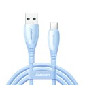 Kabel przewód USB-A - USB-C Vibrant Series 3A 1.2m - niebieski