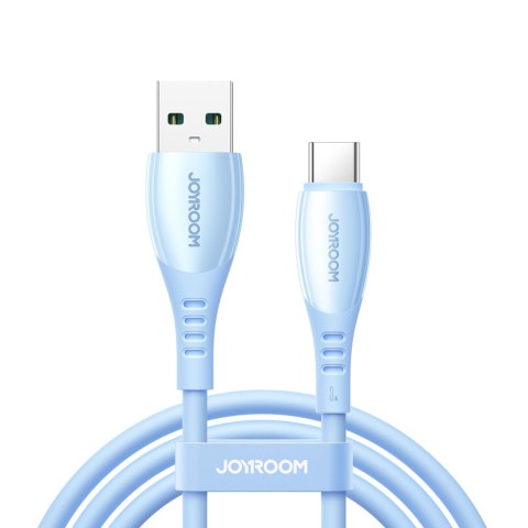 Kabel przewód USB-A - USB-C Vibrant Series 3A 1.2m - niebieski