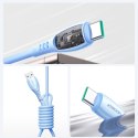 Kabel przewód USB-A - USB-C Vibrant Series 3A 1.2m - niebieski