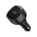 Ładowarka samochodowa USB-A ze zwijanym kablem iPhone Lightning 55W - czarna