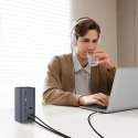 Stacja dokująca HUB 11w1 USB-C USB-A HDMI RJ45 Minijack 3.5mm - szara