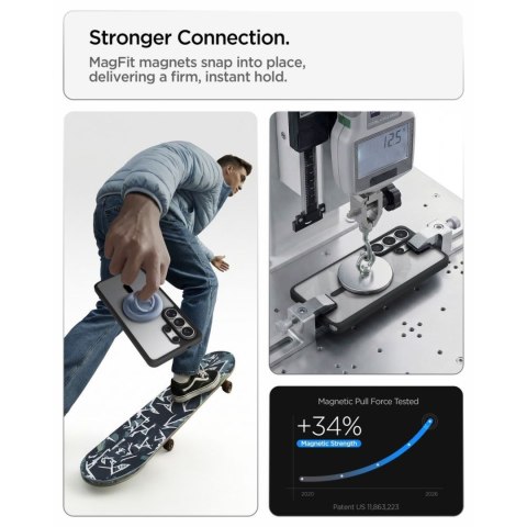 Etui na Samsung Galaxy S26 Ultra Ultra Hybrid Mag MagSafe - przezroczysto-czarne