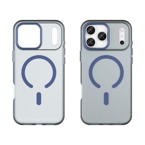 Etui pokrowiec na iPhone 17 Pro Magnetic Abrasive MagSafe - matowe niebieskie