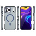 Etui pokrowiec na iPhone 17 Pro Magnetic Abrasive MagSafe - matowe niebieskie