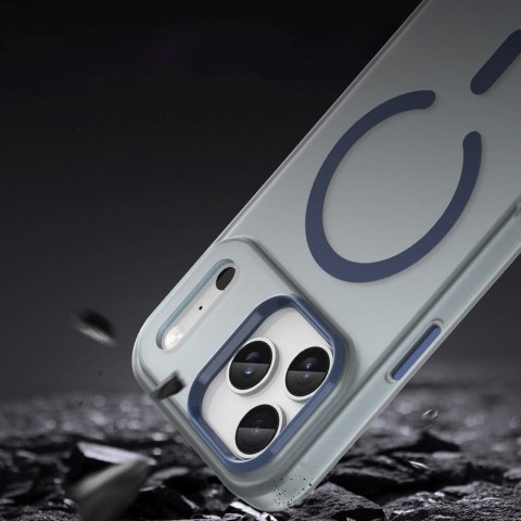 Etui pokrowiec na iPhone 17 Pro Magnetic Abrasive MagSafe - matowe niebieskie