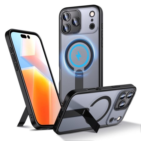 Etui pokrowiec z podstawką na iPhone 17 Pro Hybrid Armor X MagSafe - czarny