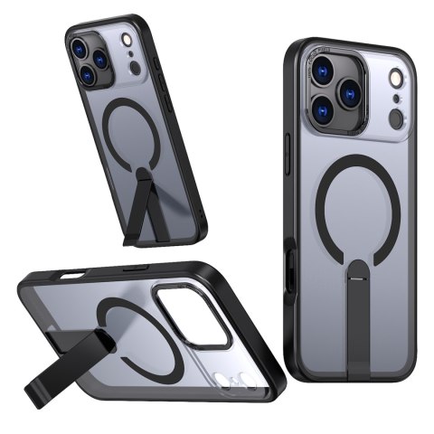 Etui pokrowiec z podstawką na iPhone 17 Pro Hybrid Armor X MagSafe - czarny