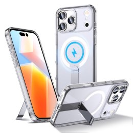 Etui pokrowiec z podstawką na iPhone 17 Pro Max Hybrid Armor X MagSafe - przezroczysty