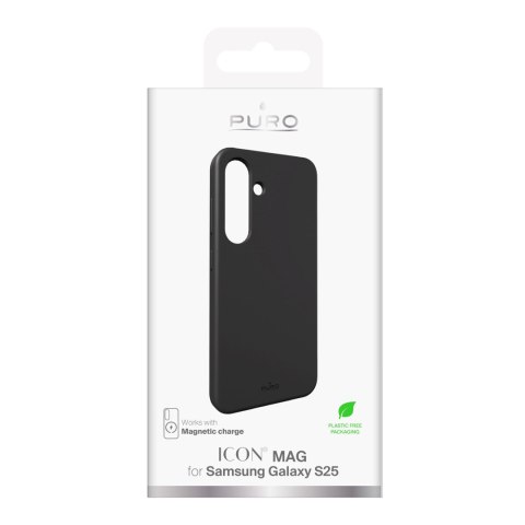 Etui silikonowe case do Samsung Galaxy S25 Icon Mag MagSafe - czarny