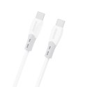 Kabel przewód z silikonowym oplotem USB-C L25SC 60W 1m - biały