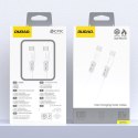 Kabel przewód z silikonowym oplotem USB-C L25SC 60W 1m - biały