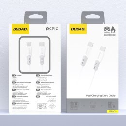 Kabel przewód z silikonowym oplotem USB-C L25SC 60W 1m - biały