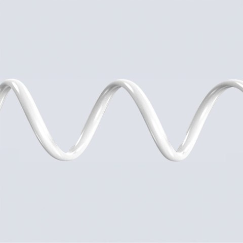 Kabel przewód z silikonowym oplotem USB-C - iPhone Lightning L25SX 30W 2m - biały