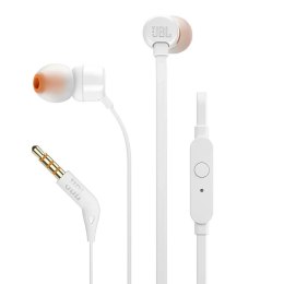 Słuchawki przewodowe dokanałowe JBL T110 mini jack 3.5mm - białe