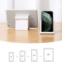 Stojak uchwyt biurkowy uniwersalny na smartfon tablet do 8'' - biały