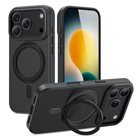 Etui case na iPhone 17 Pro MagRing MagSafe - czarny mat