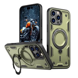 Etui pokrowiec na iPhone 16 Pro Max Hybrid Armor Trendy MagSafe - zielony
