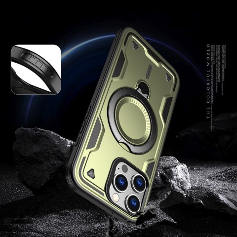 Etui pokrowiec na iPhone 16 Pro Max Hybrid Armor Trendy MagSafe - zielony