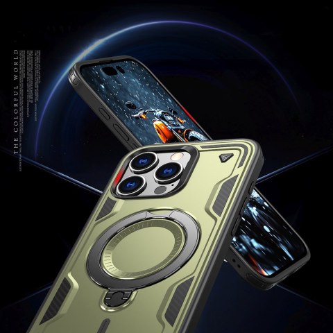 Etui pokrowiec na iPhone 16 Pro Max Hybrid Armor Trendy MagSafe - zielony