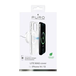 Etui silikonowe do iPhone 14 / 13 Lite Mag MagSafe - przezroczyste