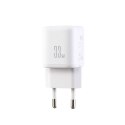 Ładowarka sieciowa USB-A USB-C 33W - biała