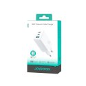 Ładowarka sieciowa USB-C USB-A GaN 65W z kablem USB-C 100W 1.2m - biała