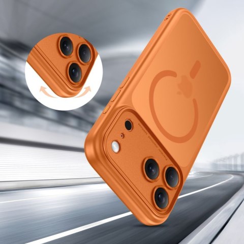 Etui pokrowiec na iPhone 17 Pro Magpeak MagSafe CC - pomarańczowy